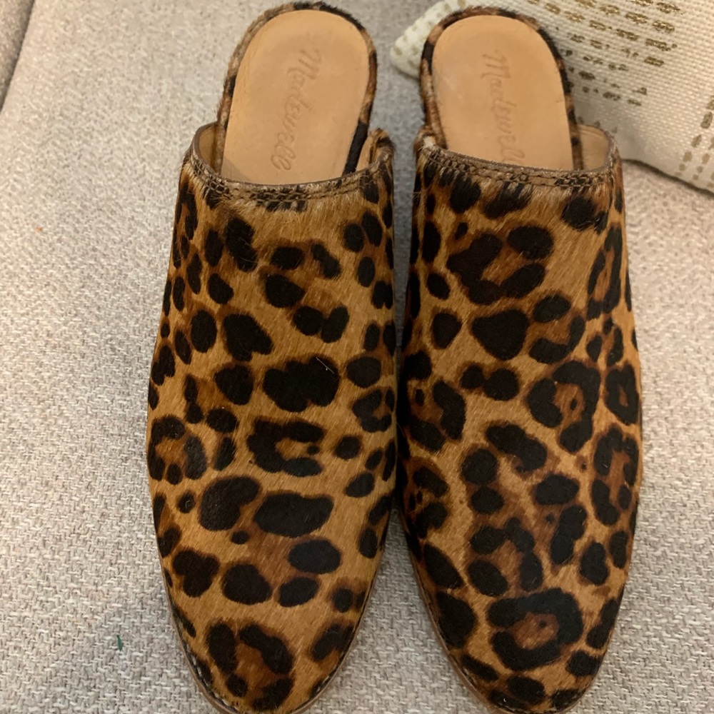 Madewell Leopard Harper Mules